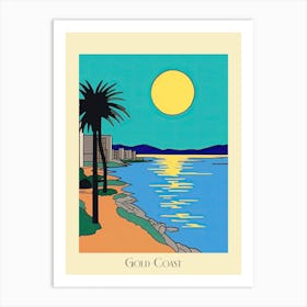 Poster Of Minimal Design Style Of Gold Coast, Australia4 Art Print