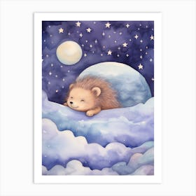 Baby Porcupine 2 Sleeping In The Clouds Art Print