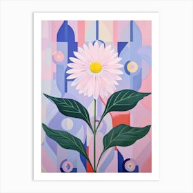 Asters 8 Hilma Af Klint Inspired Pastel Flower Painting Art Print