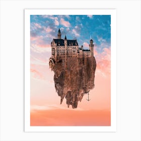 Flying Castle Surreal Art Print