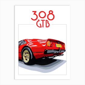 Ferrari 308 Gtb Art Print