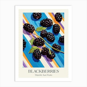 Marche Aux Fruits Blackberries Fruit Summer Illustration 4 Art Print