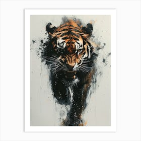 Badass Angry Tiger Ink Painting 3 Art Print