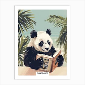 Giant Panda Reading Poster 1 Art Print