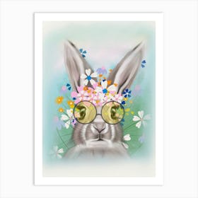 Through Gentle Eyes - Dreamy Rabbit Portrait Poster