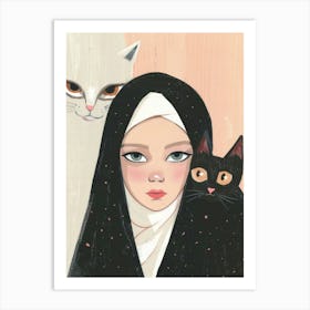 Cat And Cat 1 Art Print