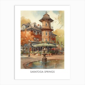 Saratoga Springs Watercolor 2travel Poster Art Print