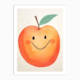 Friendly Kids Peach 1 Art Print