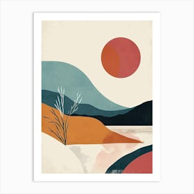 Landscape, Scandinavian Simplicity Art Print