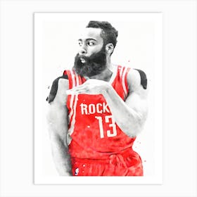 James Harden Houston Rockets Art Print