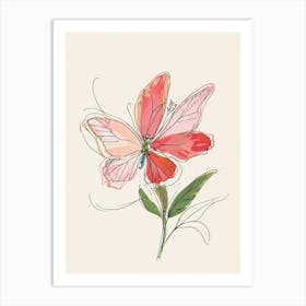 Pink Butterfly Art Print