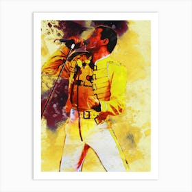 Smudge Of Freddie Mercury Show Must Go On Art Print