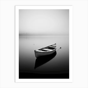 fishing boat in the lake Art Print