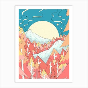 White Mountain Forest Art Print