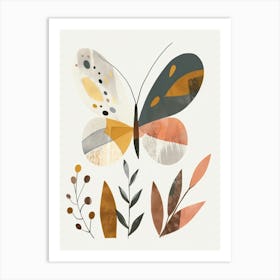 Charming Nursery Kids Animals Butterfly 1 Art Print