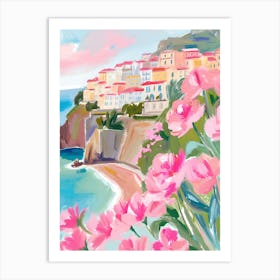 Amalfi Coast Floral Print 2 Art Print