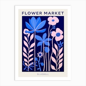 Blue Flower Market Poster Bluebell 1 Art Print