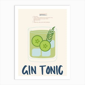 Gin Tonic Art Print