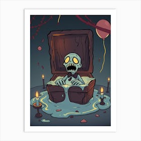 Zombie In A Box Art Print