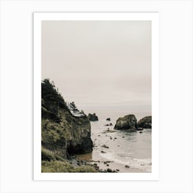 Moody Oregon Beach Art Print