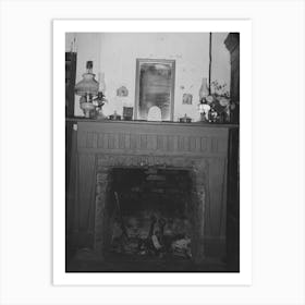 Fireplace In Acadian Home Near Breaux Bridge, Louisiana By Russell Lee Art Print