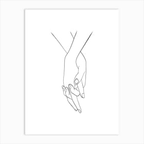 Couple Holding Hands 1 Art Print