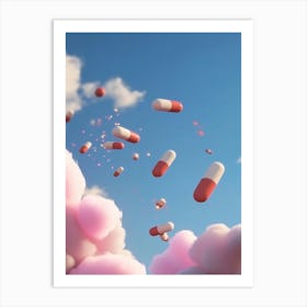 Pink Pills In The Sky Art Print