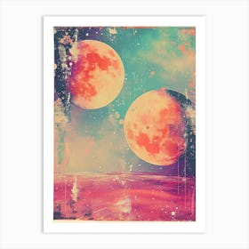 Moon Abstract Polaroid Inspired Art Print