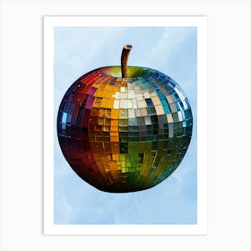 Rainbow Apple Art Print