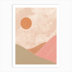 Sun And Mountains Leonard Cohen  Art Print