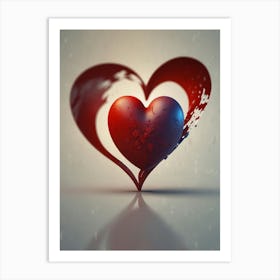 Abstract Heart Art Print