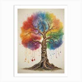 Rainbow Tree Art Print