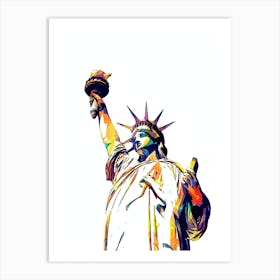 Statue Of Liberty Pop Art 3 Art Print