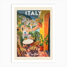 Positano Italy 4 Fauvist Painting Travel Poster Art Print