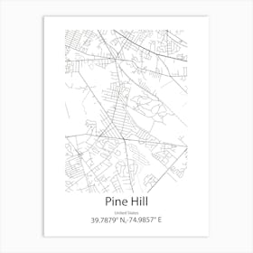 Pine Creek,Australia Minimalist Map Art Print