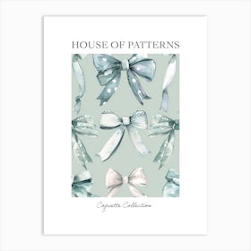 Pale Bows 1 Pattern Poster Art Print