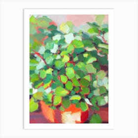 Jade Plant 2 Impressionist Painting Art Print