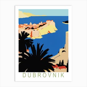 Dubrovnik, Aerial View On Adriatic Sea Art Print