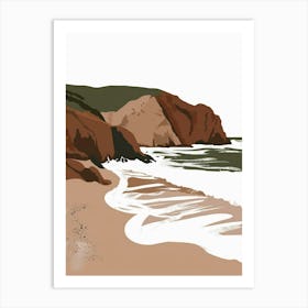 Cliffs And Beach Art Print