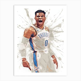 Russell Westbrook Oklahoma City Thunder Art Print