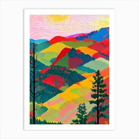 Bohemian Switzerland National Park 1 Czech Republic Abstract Colourful Art Print
