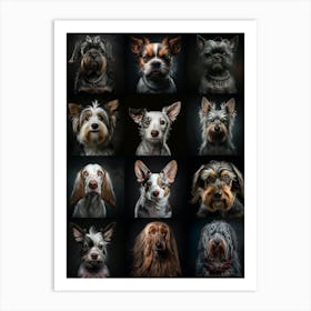 12 dogs Art Print