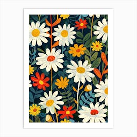 Namaqualand Daisy Groovy 24 Art Print