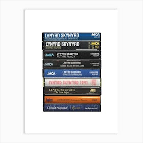 Lynyrd Skynyrd - Albums - Cassette Print Art Print