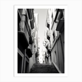 Cartagena, Spain, Black And White Old Photo 2 Art Print