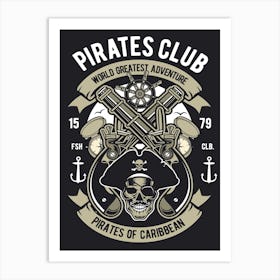 Pirates Club 1 Art Print