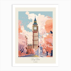 Big Ben, London   Cute Botanical Illustration Travel 0 Poster Art Print
