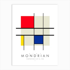 Mondrian Comp C3 Art Print