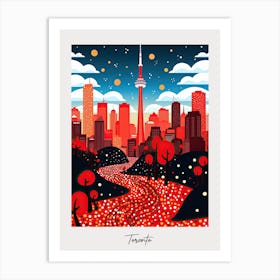 Poster Of Toronto, Illustration In The Style Of Pop Art 2 Art Print