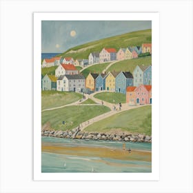 Colourful Houses By The Sea Art Print